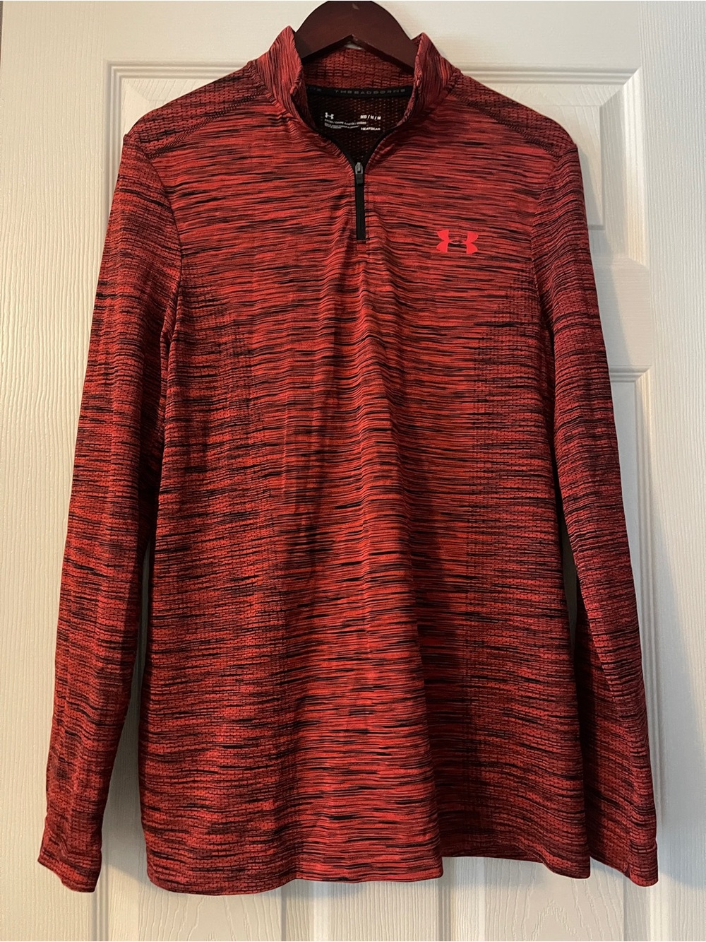 Under Armour Red/Black Space-Dye 1/4 Zip Pullover